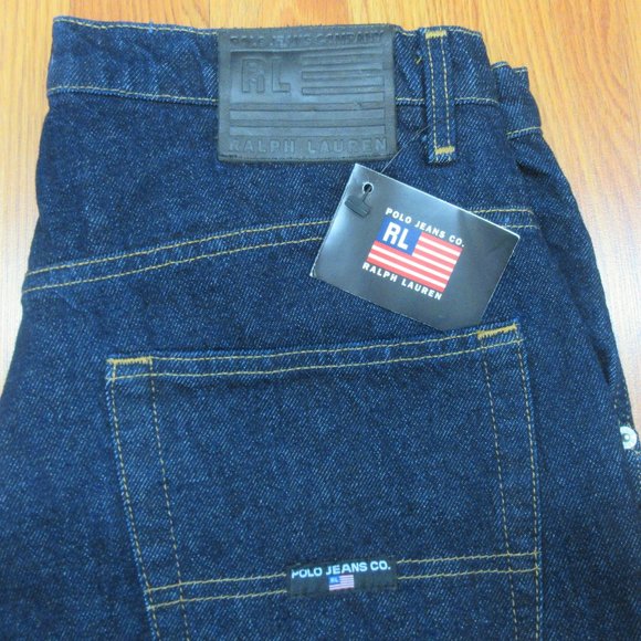 32x32 NEW! POLO JEANS CO RALPH LAUREN VINTAGE/ DEADSTOCK CARPENTER JEANS - Picture 3 of 6